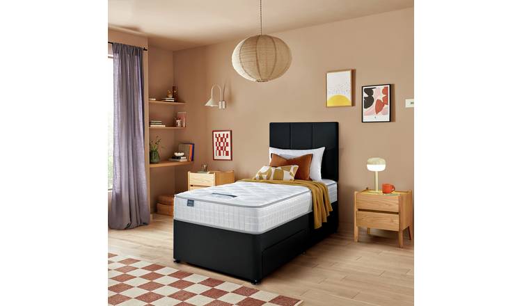 Silentnight Marlow 1000 Pocket Memory Single 2 Drawer Divan Bed - Charcoal