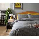 Buy Habitat Stockholm Stripe Grey Bedding Set - Kingsize | Duvet cover ...