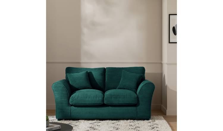 Argos Home Harry Cord 2 Seater Sofa - Teal