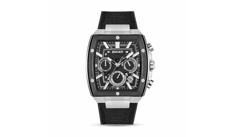Ducati Extreme Sports Black Silisone and Nylon Strap Watch