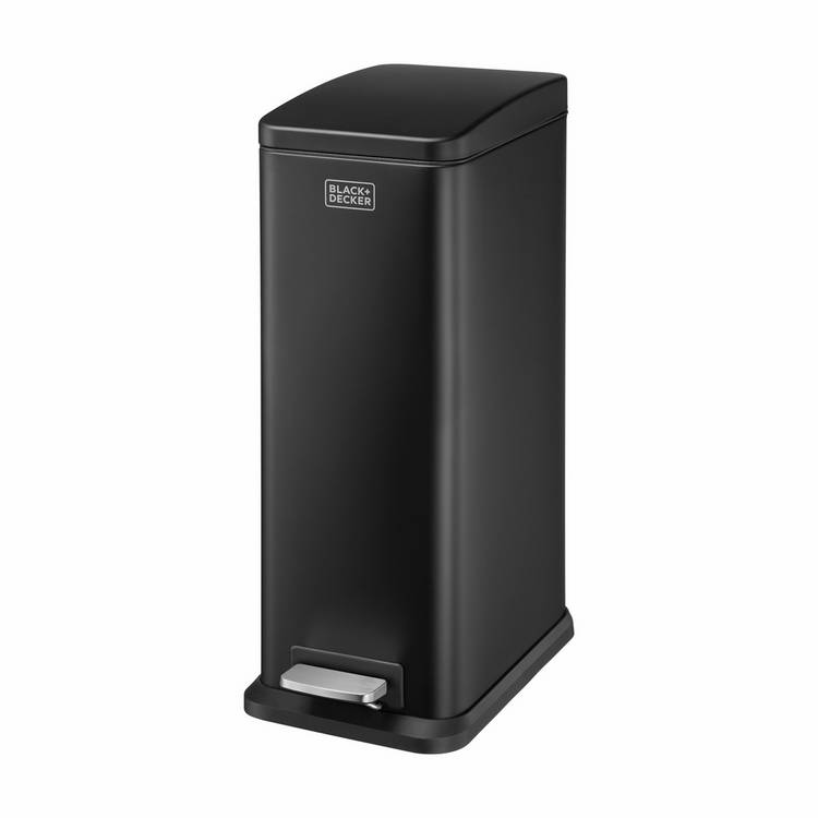 Black + Decker 20 Litre Soft Close Pedal Bin - Black 0