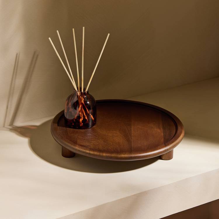 Habitat Dark Mango Wood Pedestal 0