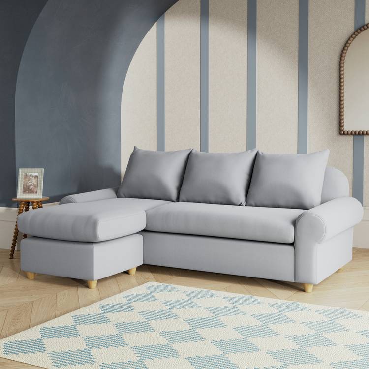 Habitat Whitby Reversible Chaise Sofa - Grey - Ash Leg 0