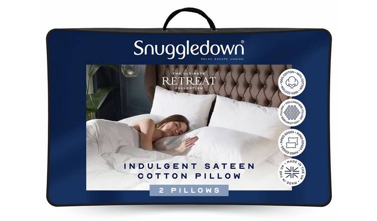 Snuggledown Retreat Indulgent Cotton Firm Pillow - 2 Pack