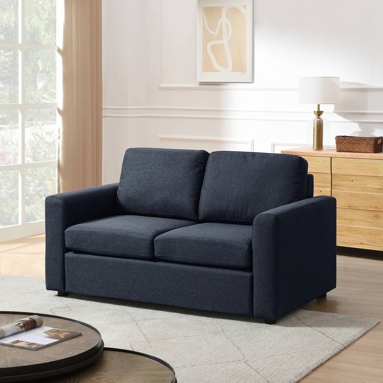 Habitat Apartment Fabric 2 Seater Sofa Bed - Blue 0