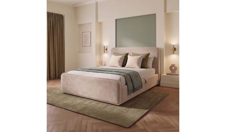 Habitat Ruxley Superking Side Lift Ottoman Bed - Cream