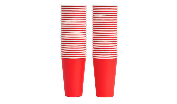 Mad Party Large Red Paper Cups - Pack of 50