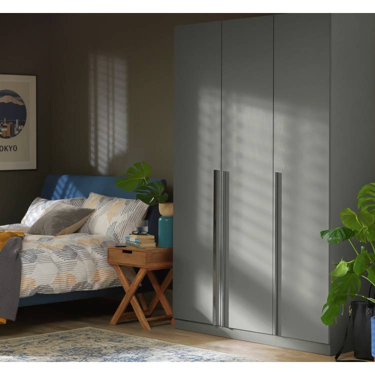 Habitat Munich 3 Door Wardrobe - Anthracite 0