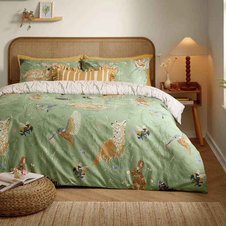 Furn Meadow Floral Green Bedding Set - Kingsize 0