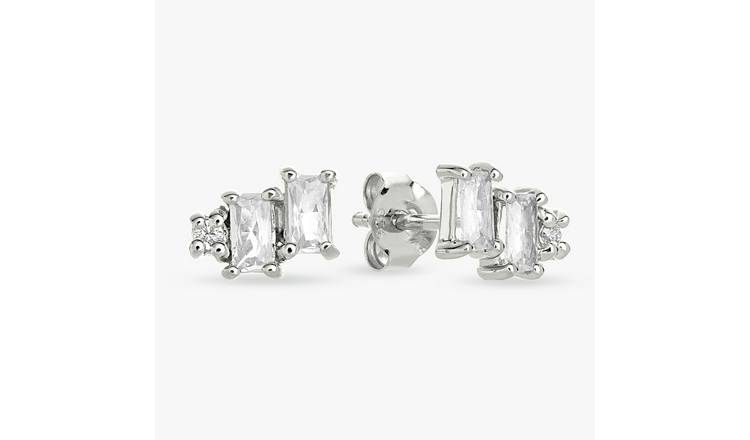 Revere Sterling Silver Baguette Stud Earrings