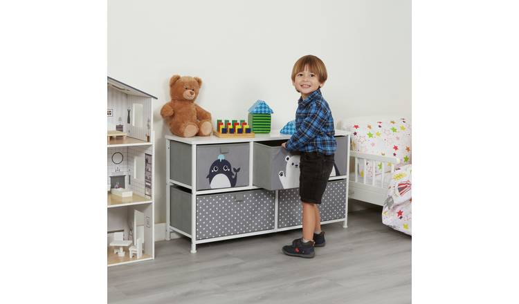Liberty House Toys Kids Arctic 5 Drawer Storage Unit - Grey