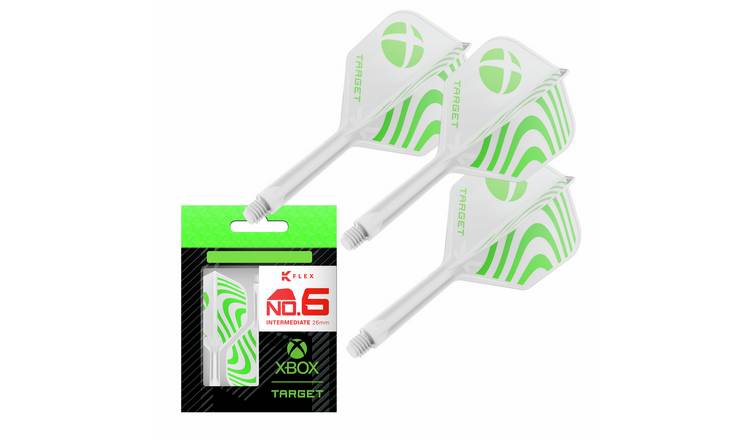 Target x Xbox K-Flex No.6 Medium Integrated Dart Flights - White-Green