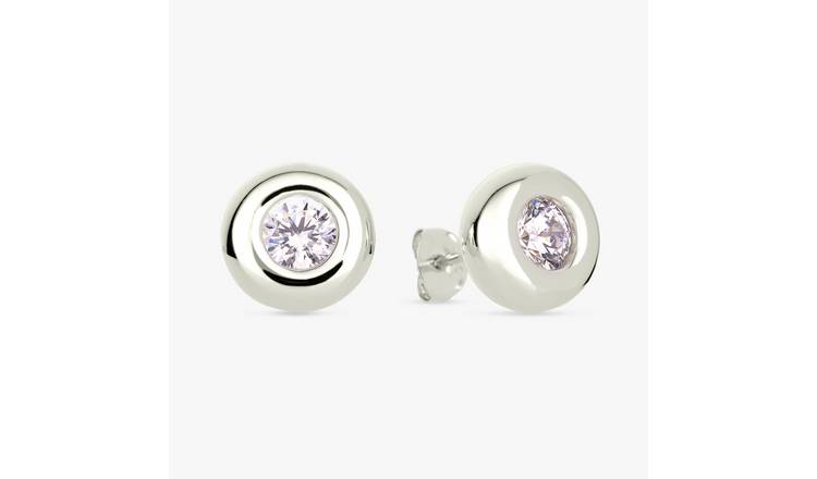 Revere Sterling Silver Cubic Zirconia Stud Earrings