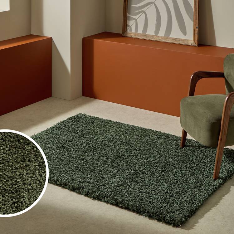 Habitat Noodle Olive Rug - 160x230cm 0
