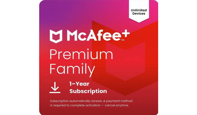 McAfee+ Premium 1Y, Unlimited Devices - Auto Renewal - Download