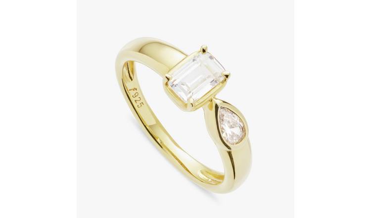 Revere 9ct Gold Plated Silver Fashion Ring - Medium