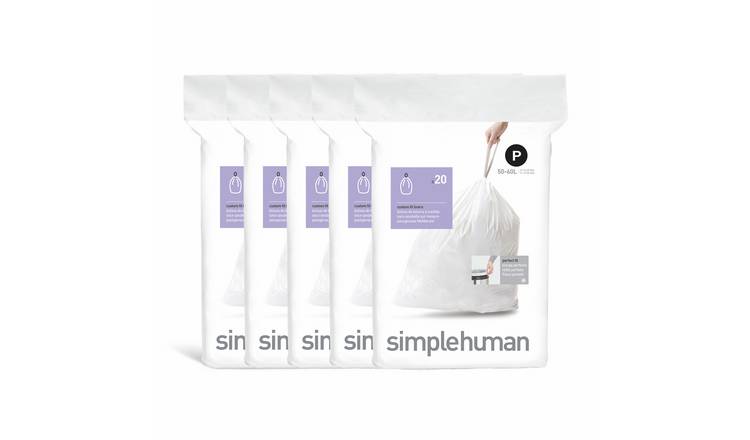 Simplehuman 60L Code P Bin Liners - Pack Of 100