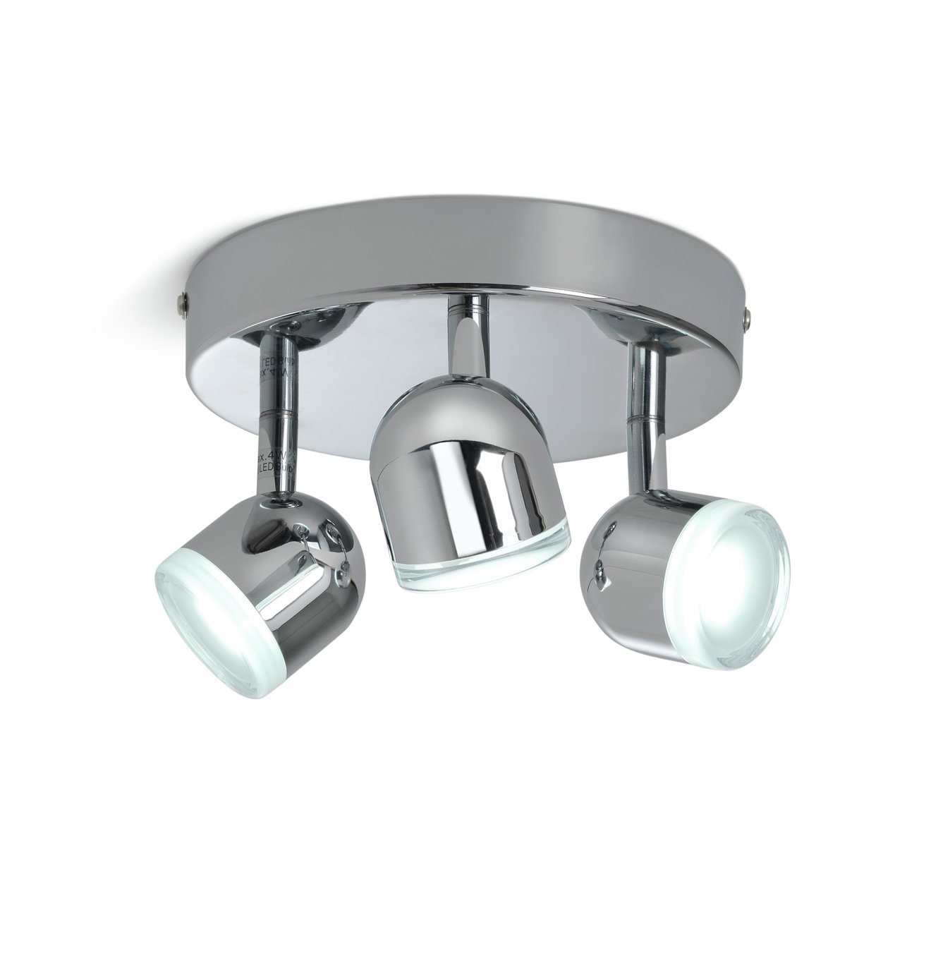 Argos Home Cleo 3 LED Spotlight Bar - Chrome