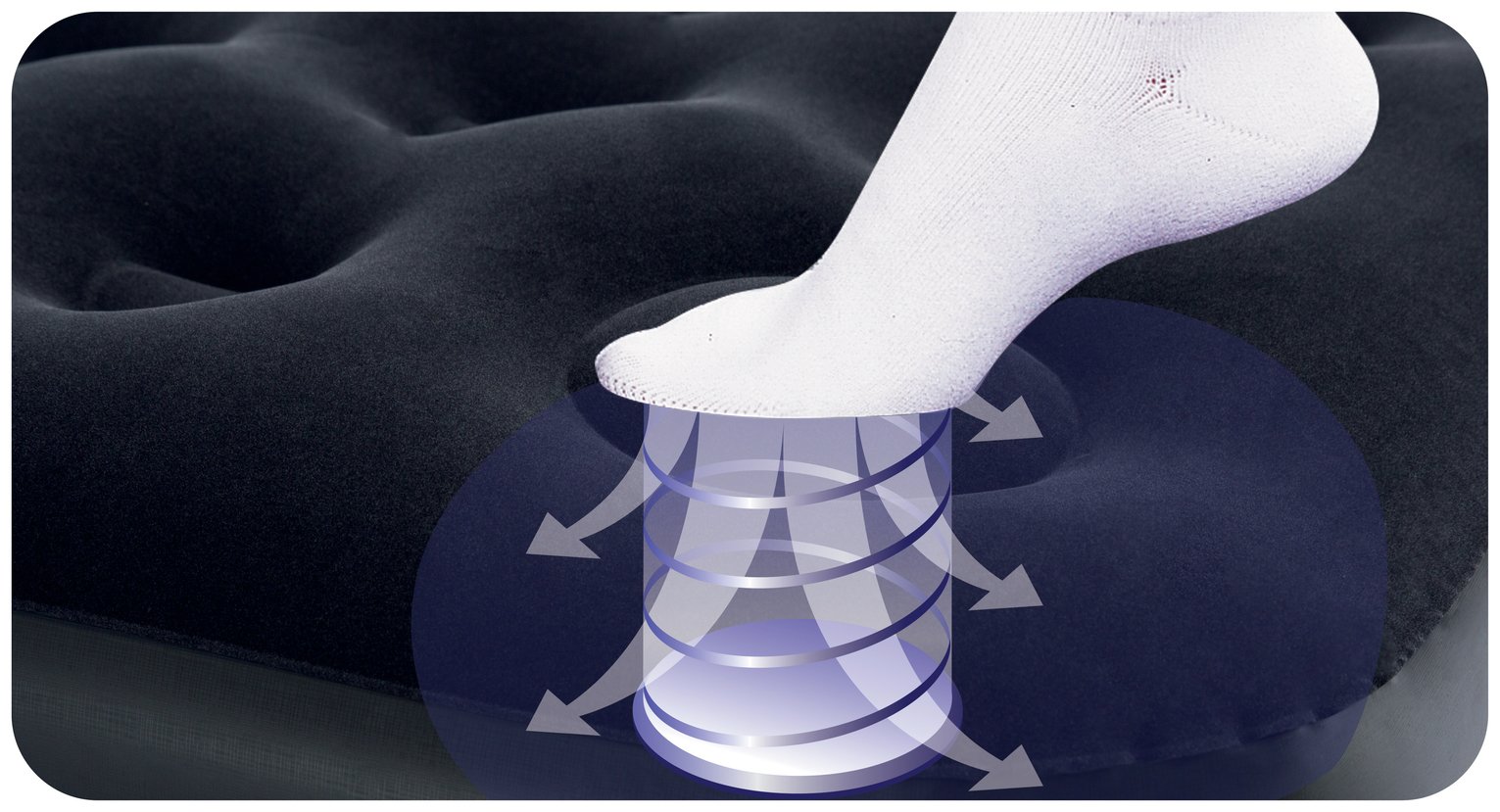 Trespass Kingsize Flocked Air Bed with Foot Pump Reviews