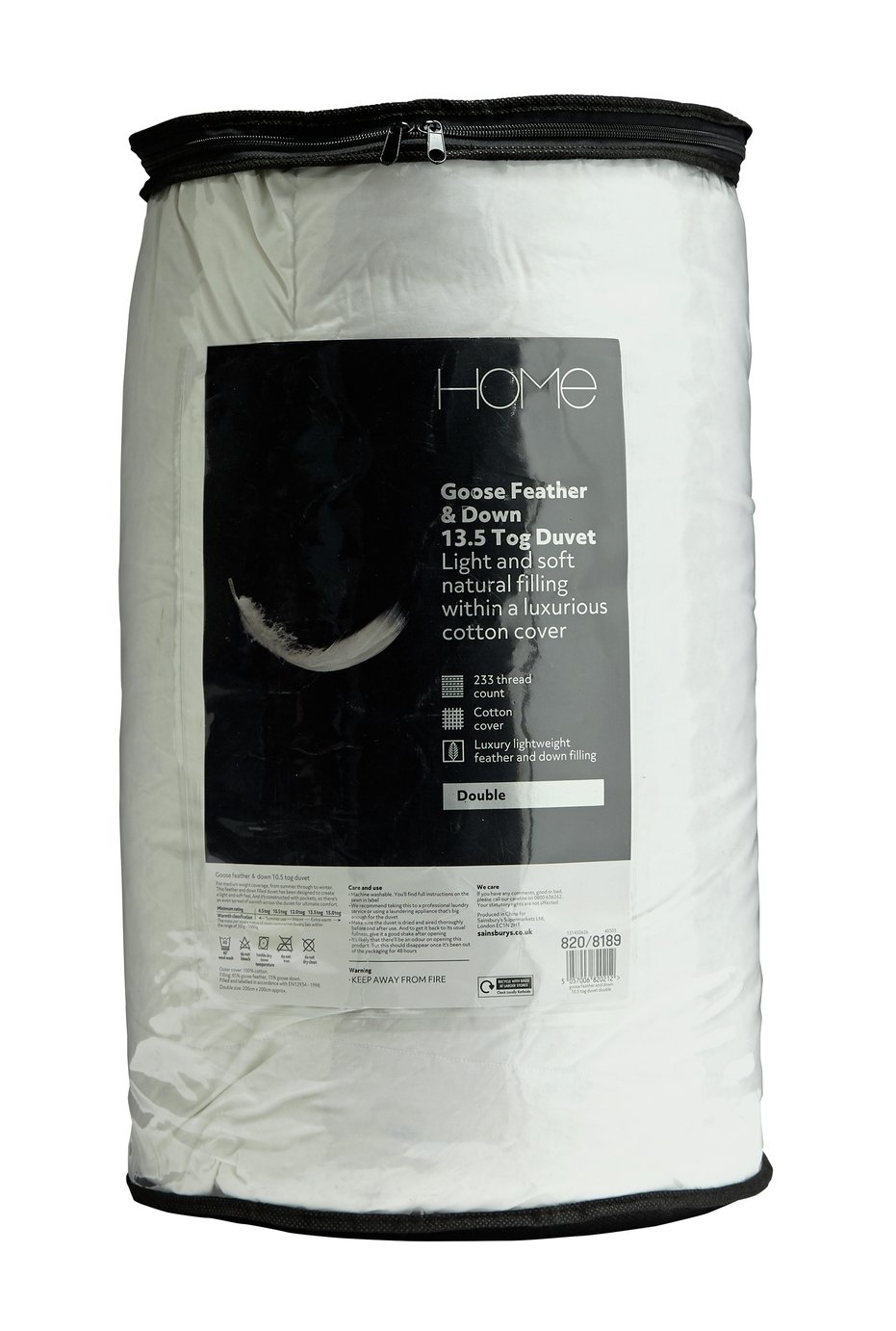 Argos Home Goose Feather & Down 13.5 Tog Duvet - Double