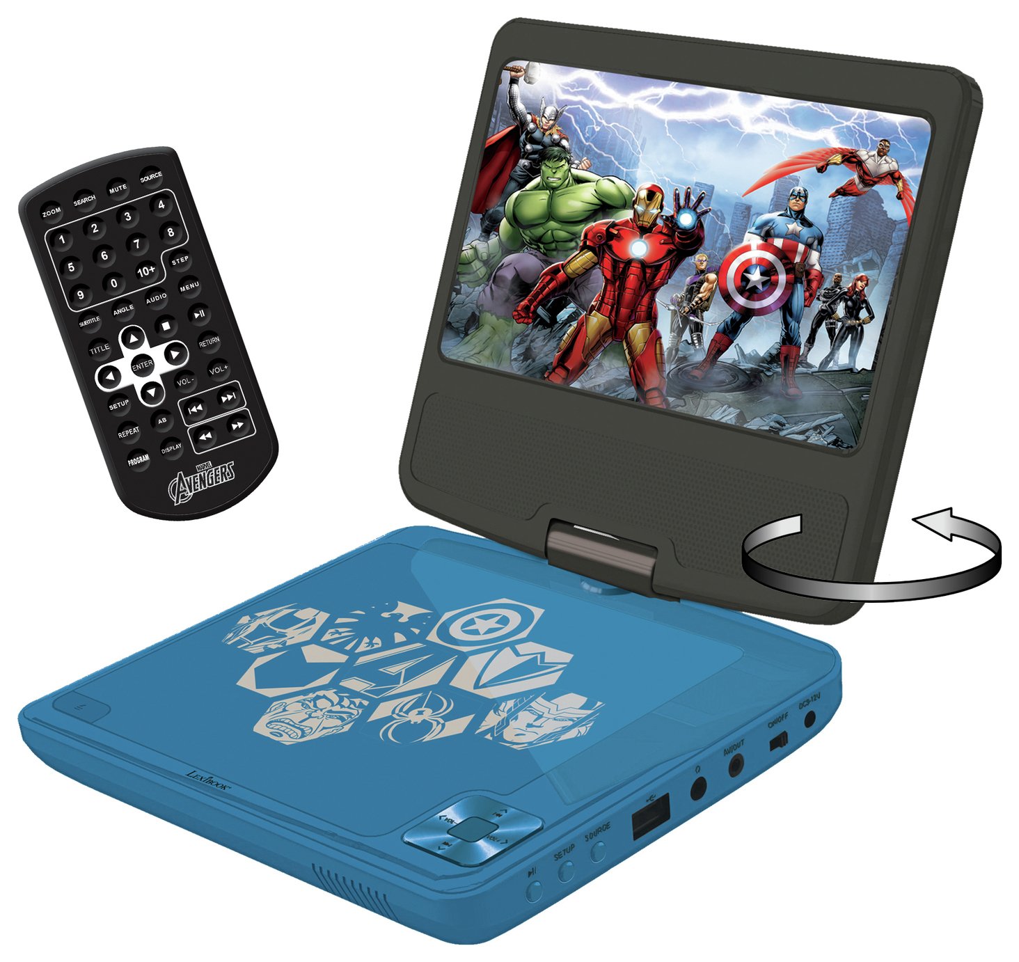 Lexibook Avengers 7 Inch Portable DVD Player