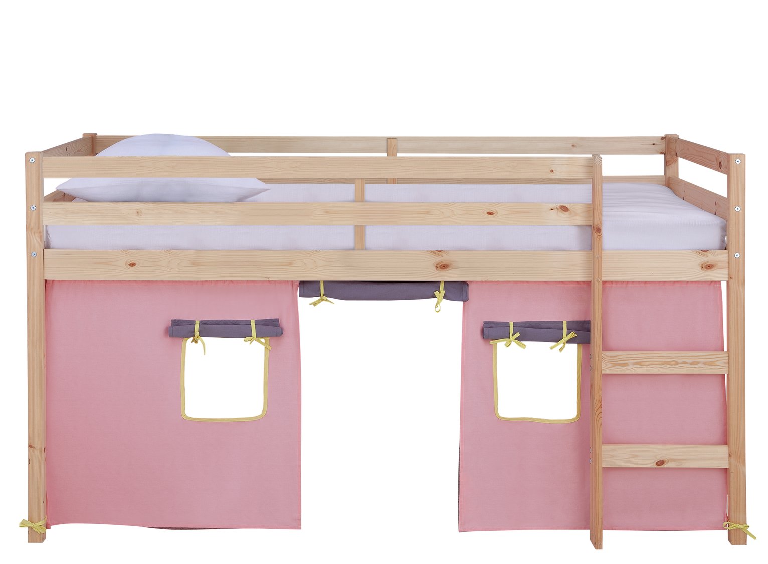 Argos Home Kaycie Pine Mid Sleeper with Rose Tent Reviews