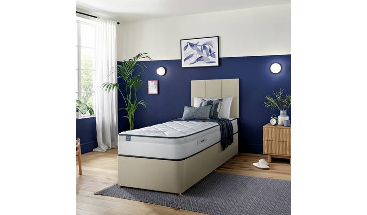 Silentnight Marlow Ultragel 1000 Mirapocket Single Divan Bed - Sandstone