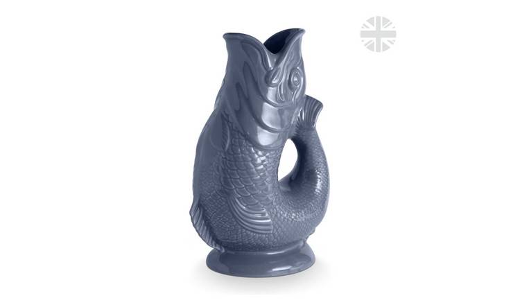 Wade Ceramic Clay Fish Jug - French Grey