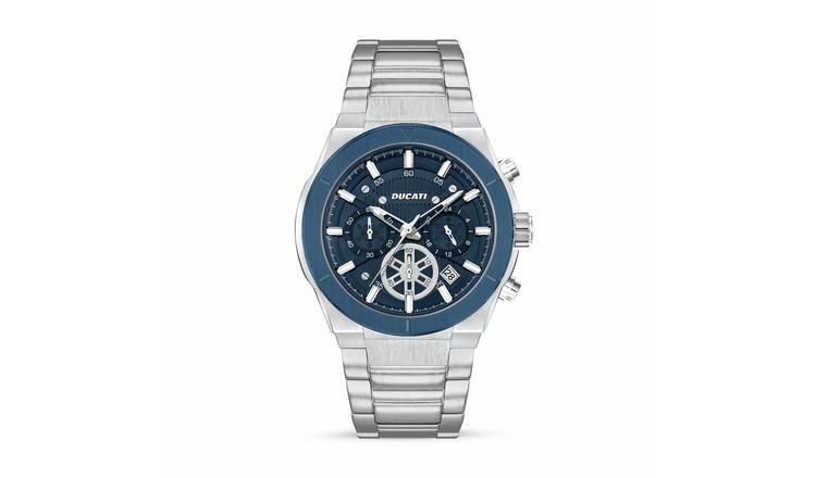 Ducati Supermotos Blue Dial Stainless Steel Bracelet Watch