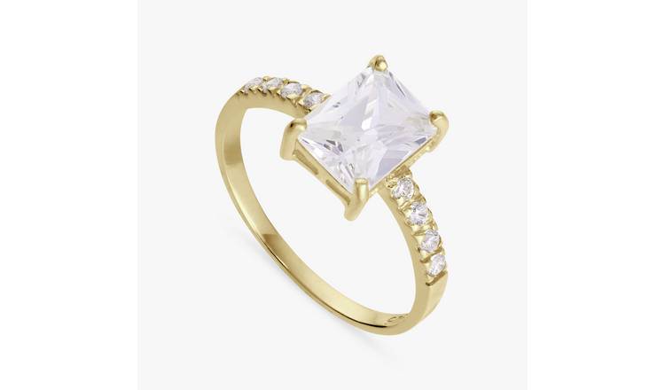 Revere Gold Plated Sterling Silver Radiant Dress Ring-Medium