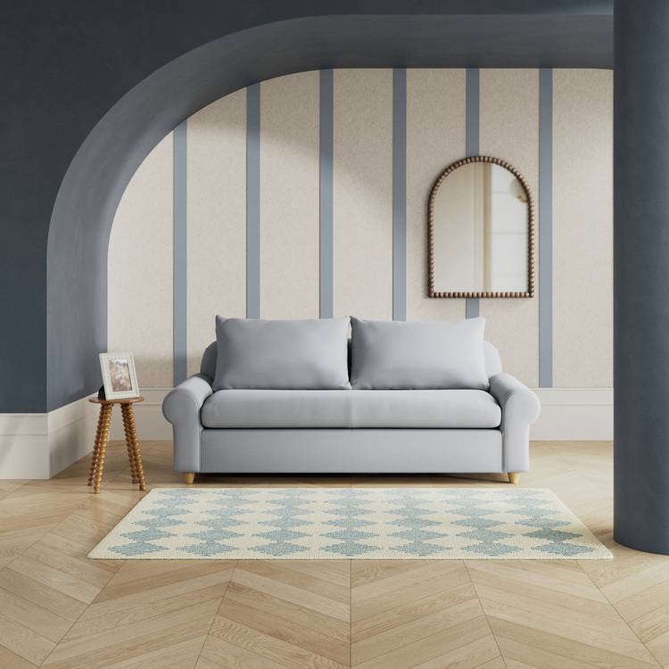 Habitat Whitby Fabric 3 Seater Sofa - Grey - Ash Leg 0