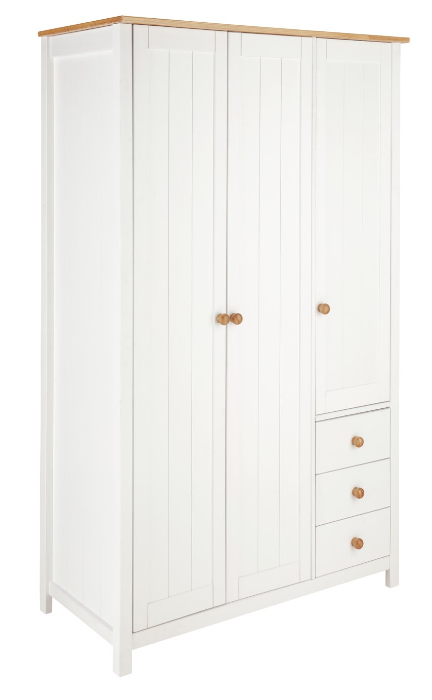 Argos Home Scandinavia 3 Door 3 Drawer Wardrobe - Two Tone