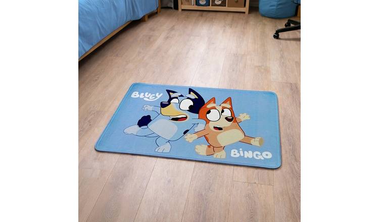 Bluey and Bingo Blue Rug - 65x100cm