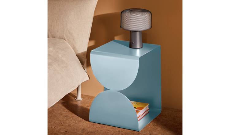 Habitat Iro Bedside Table - Light Blue