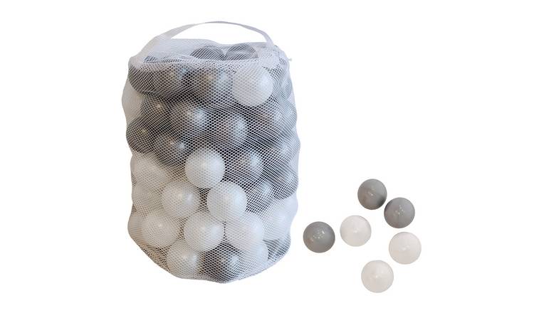 Chad Valley 100 Balls Activity Toy Set Grey and White