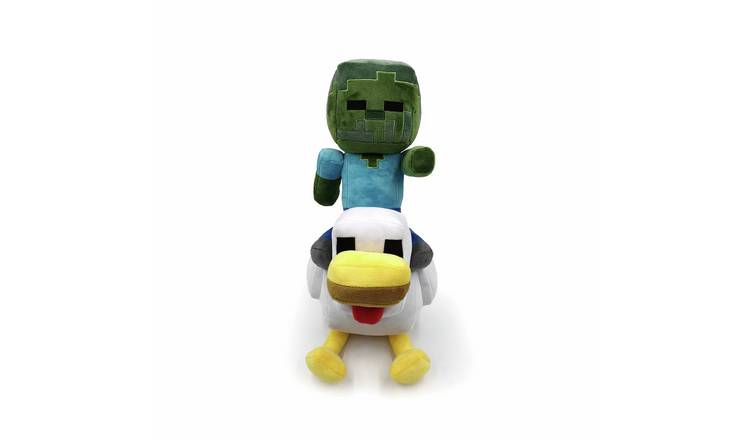 Minecraft Chicken Jockey Shaped Cushion - 20x54cm