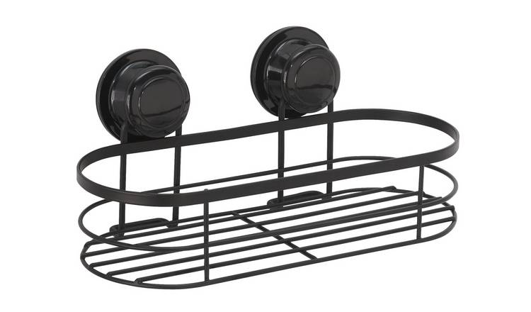 Corner Shower Basket Caddy with Adjustable Power Lock Suction Cups