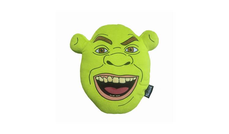 Shrek Face Cushion Green - 35x28cm