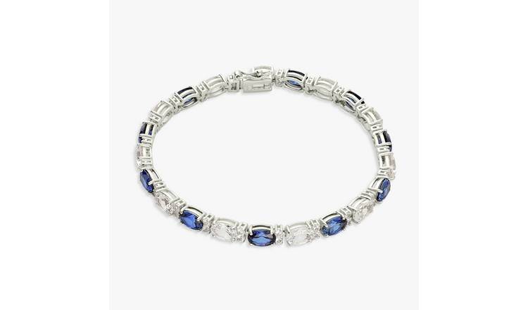 Revere Sterling Silver Sapphire Tennis Bracelet
