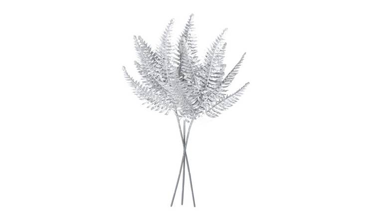 Argos Home Artificial Fern Stems - Silver - 3 Pack