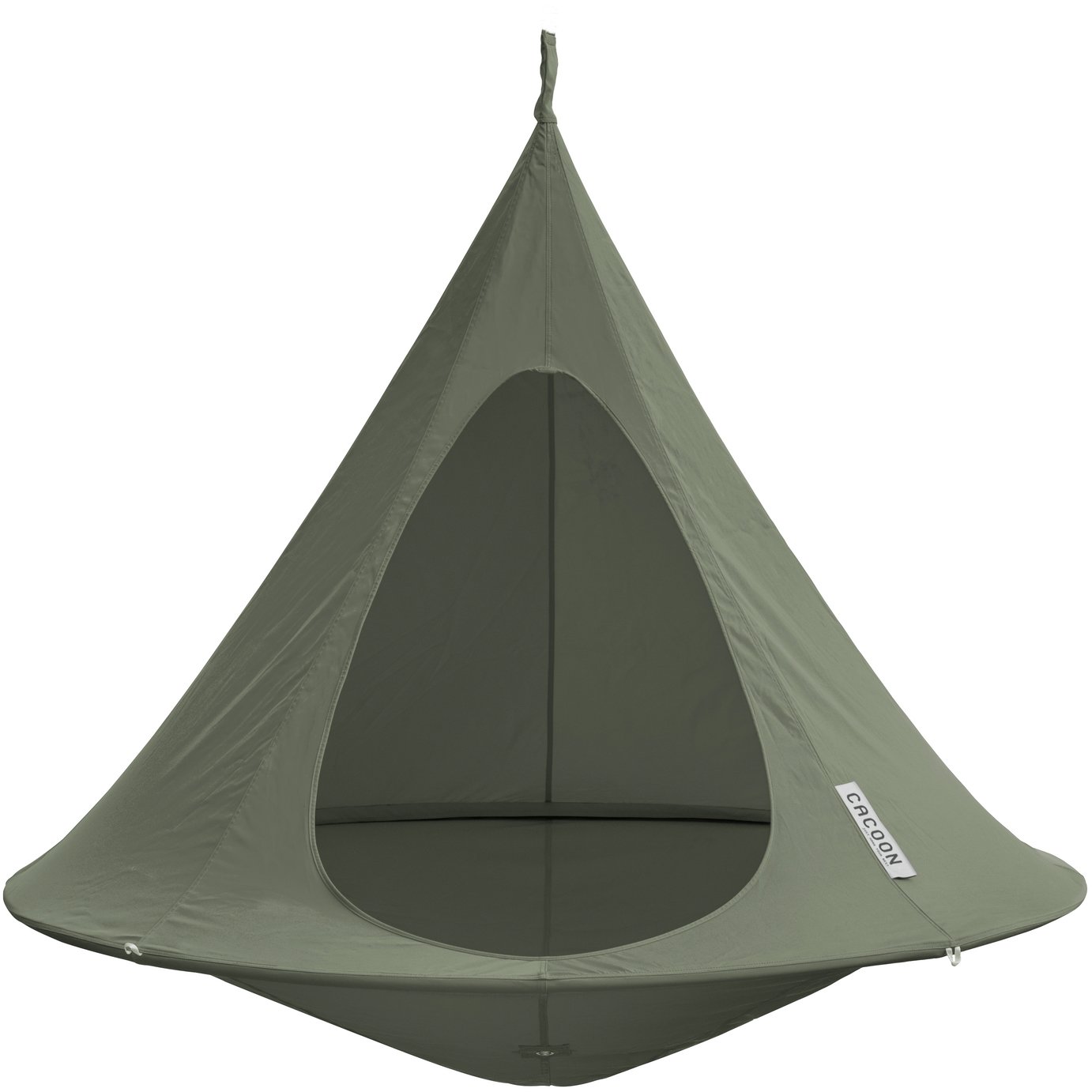Cacoon 2-Seater Aluminium Double Hanging Hammock - Khaki