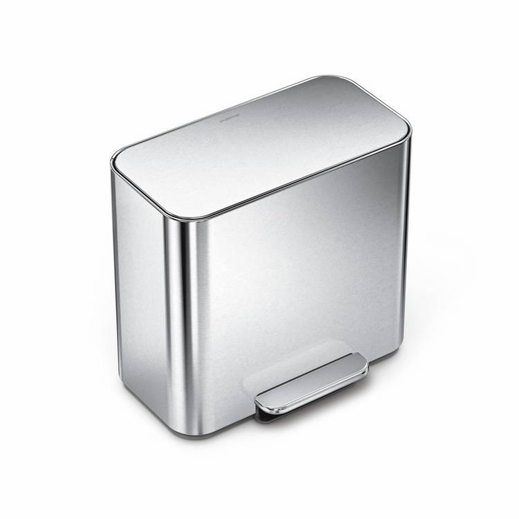 Simplehuman 15 Litre Stainless Steel Mini Recycler Pedal Bin 0