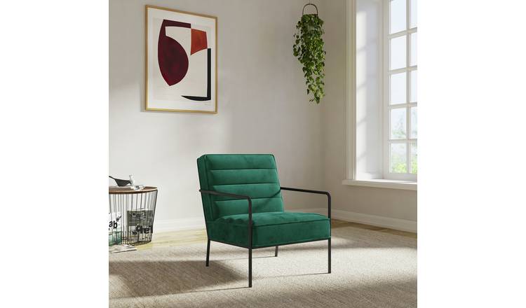 Dorel Bookham Velvet Accent Chair - Green