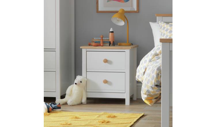 Kids white bedside table sale