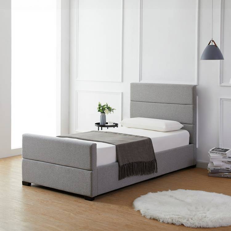 Argos Home Costa Fabric Single Ottoman Bed Frame - Grey 0