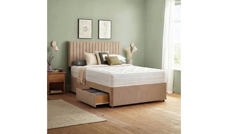 Silentnight Knightly Luxury 2000 Pocket Double 2 Drawer Divan Bed - Sand