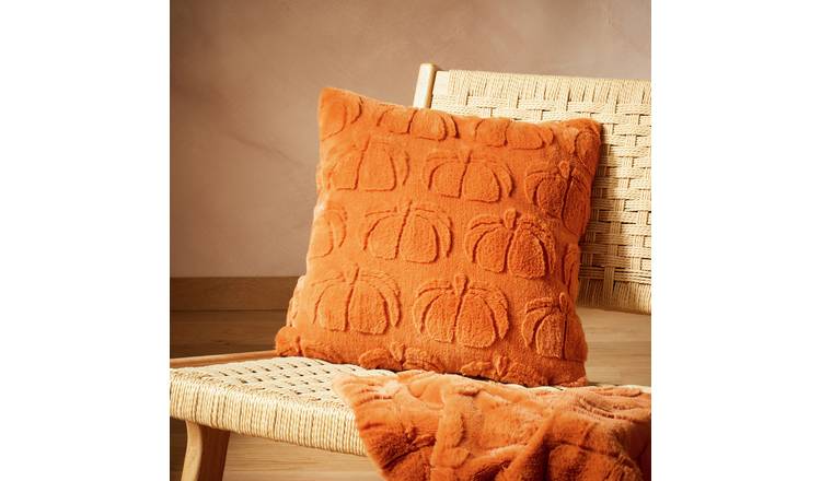 Argos Home 3D Pumpkin Pattern Orange Cushion