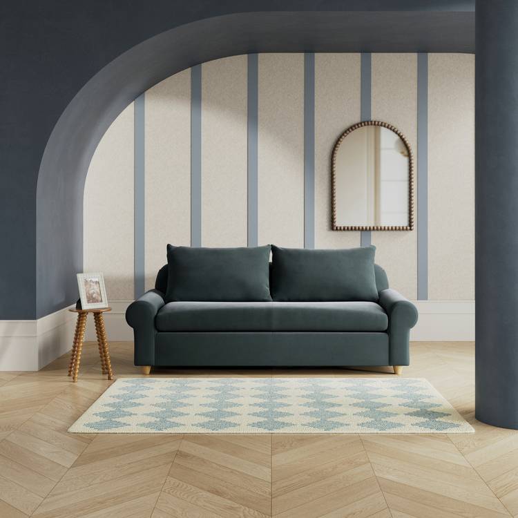 Habitat Whitby Fabric 3 Seater Sofa - Charcoal - Ash Leg 0