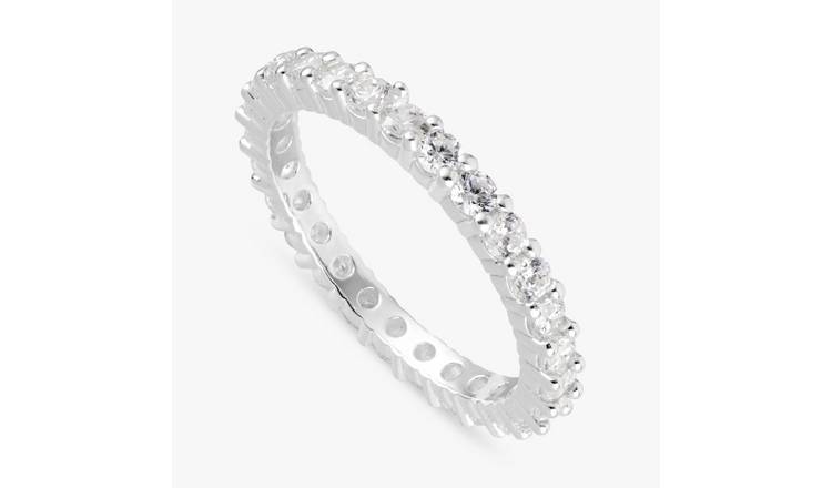 Revere Sterling Silver Eternity Band Ring - Large