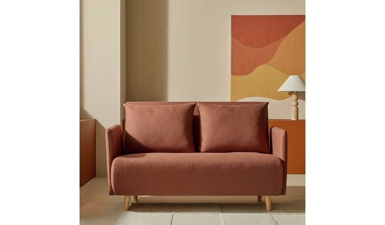 Habitat Alex Fabric Sofa Bed - Rust